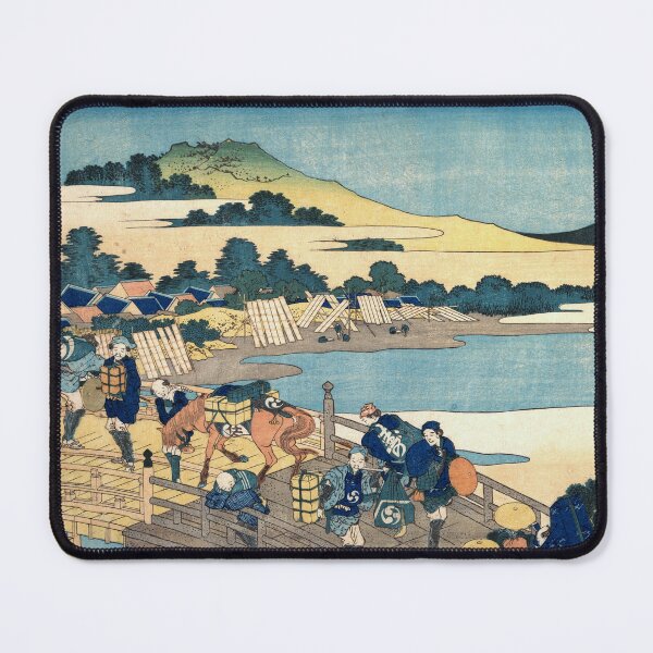 Item preview, Fukui Bridge in Echizen Province - Katsushika Hokusai - designed and sold by LeiWeiss.