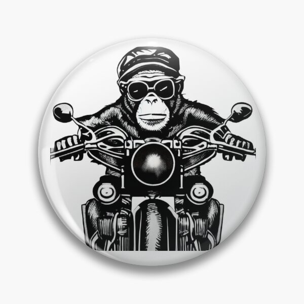 Item preview, monkey on a motorcycle with glasses and a beret designed and sold by DREEL.