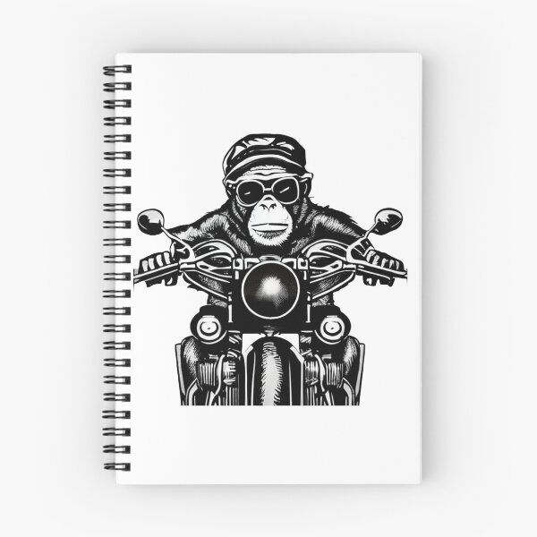Item preview, monkey on a motorcycle with glasses and a beret designed and sold by DREEL.