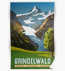 Grindelwald, Switzerland, Ski Poster Poster