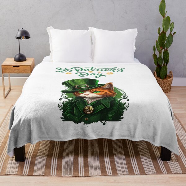 Item preview, St Patricks Day Cat Leprechaun Funny Lucky Green Proud Irish designed and sold by Modern Outlet ⭐⭐⭐⭐⭐.