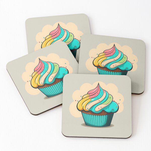 Item preview, Delisious Cute multicolored cupcake  designed and sold by YeKnot.