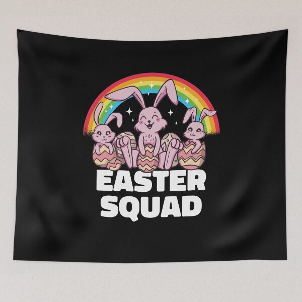 Item preview, Egg Hunting Easter Bunny Rainbow Art designed and sold by MrEddie10.