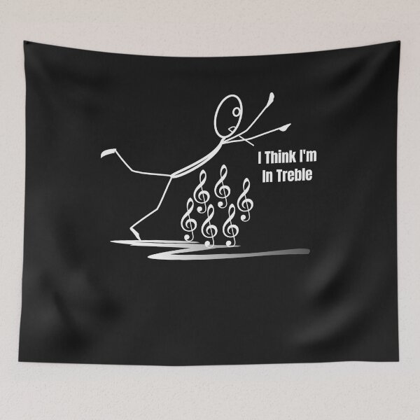 Item preview, Stickfigure Falling I think I'm In Treble Trouble designed and sold by TastySpace.