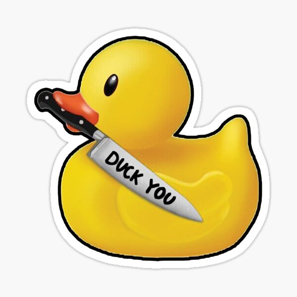  Back to School Gifts, Duck Holding Knife Meme Golden