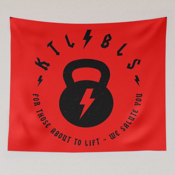 Item preview, Kettlebells - For those About To Lift We Salute You designed and sold by TeeMonsters.