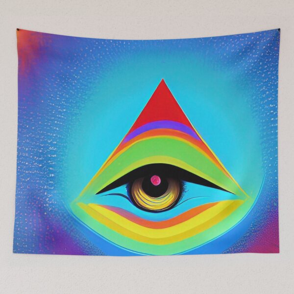 Item preview, All Seeing Eye Abstract Vector Colorful designed and sold by mghtymvrk2040.