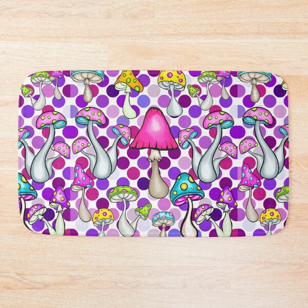 Item preview, Purple mushroom psychedelic art designed and sold by ClockInClockOut.