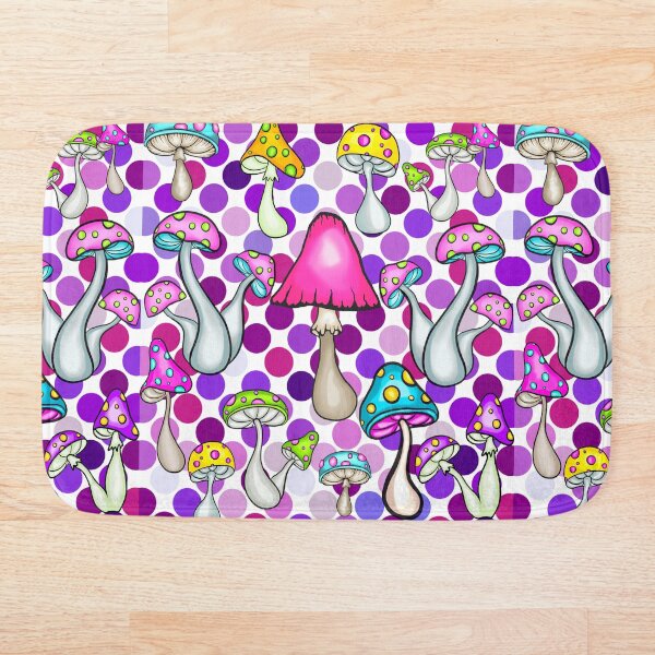 Item preview, Purple mushroom psychedelic art designed and sold by ClockInClockOut.