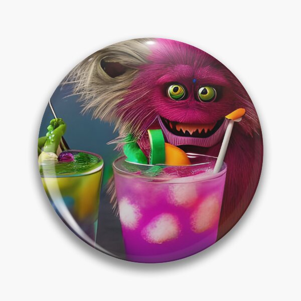Item preview, Colorful Cocktail Monster: A Playful and Fun Art Piece designed and sold by dreamdesign-4u.