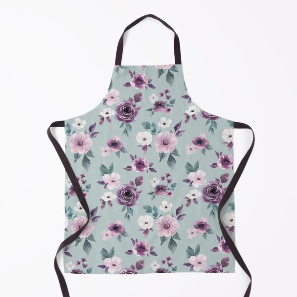 Item preview, Whimsical Blue and Purple Floral, Watercolor Floral, Purple Flower Print, Hand-painted Delicate Floral Design designed and sold by cateandrainn.