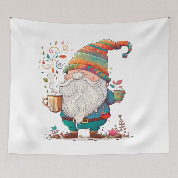 Item preview, Funny Coffee & Gnome Lovers Cute Floral Retro Spring Gardener designed and sold by SecretDicer.