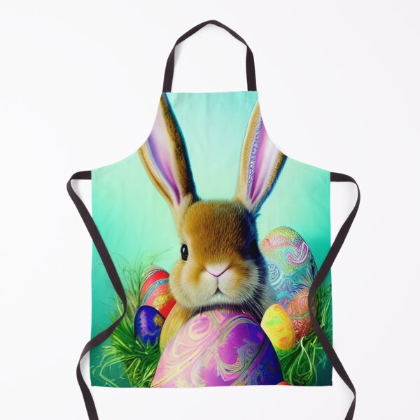 Item preview, Colorful Festive Easter Eggs Easter Bunny Spring Flowers Version 3 designed and sold by DreamingAwake1.