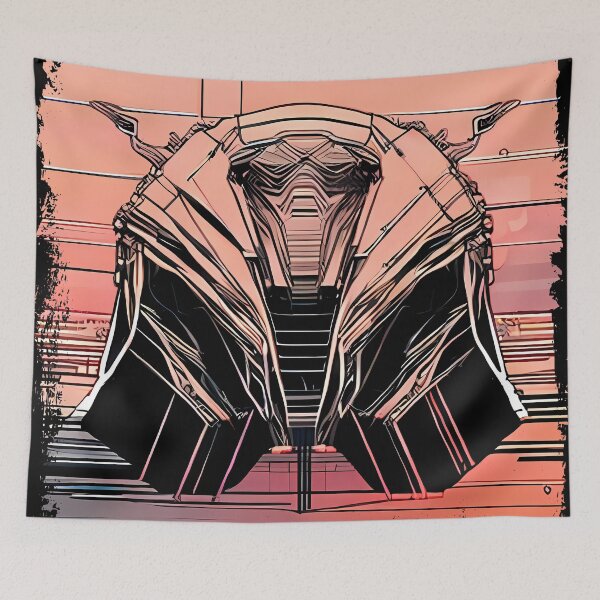 Item preview, Egyptian Scarab Beetle Cyberpunk Sticker Design: Futuristic Twist on Ancient Mythology designed and sold by Mytho Merch.
