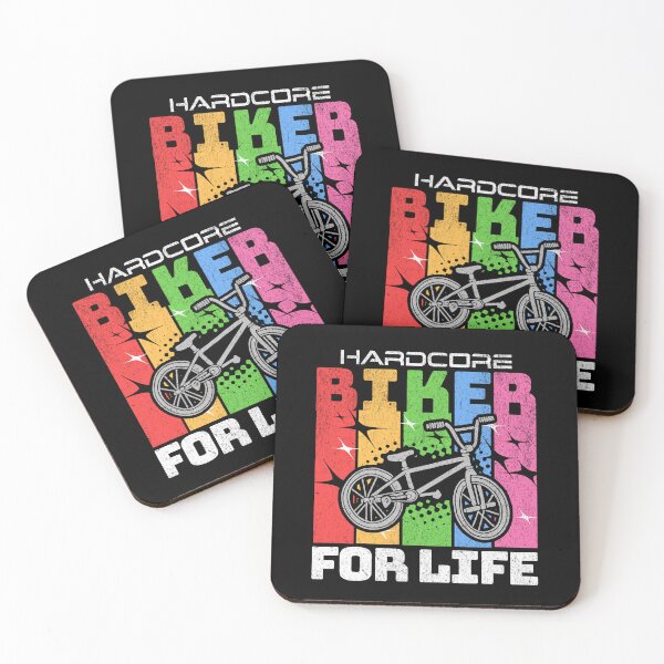 Item preview, Hardcore Bikers For Life Funny Retro Biking Riders designed and sold by Kiwi Queen.
