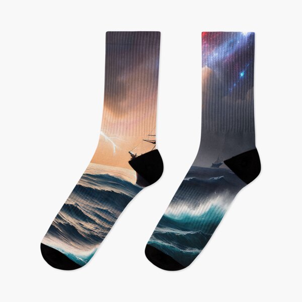Item preview, Galactic Seas: A Beautiful Painting of a Ship Sailing Across the Stars designed and sold by D3monic.