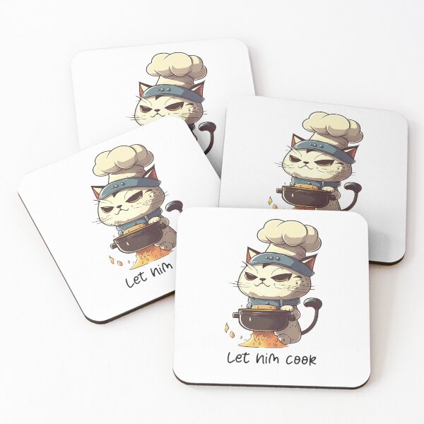 Item preview, Let Him Cook White Cat designed and sold by Necessaire.