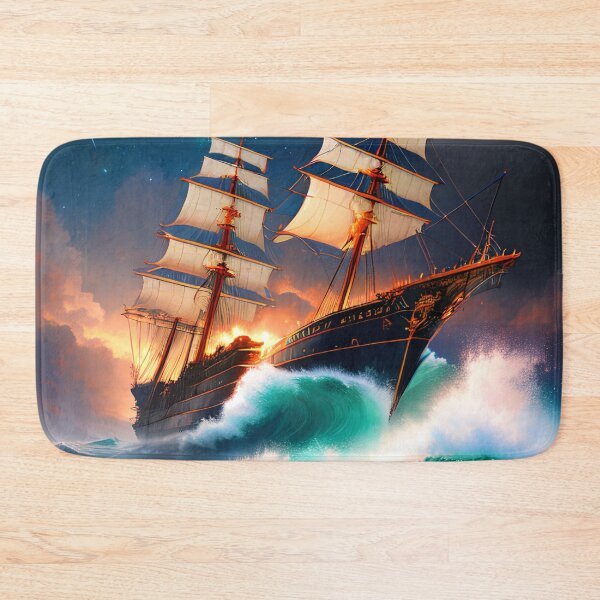 Item preview, Sailing Across the Cosmos: A Beautiful Painting of a Ship in a Starry Ocean designed and sold by D3monic.