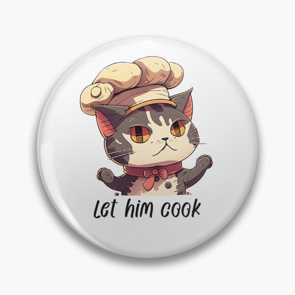 Item preview, Let Him Cook White And Grey Cat designed and sold by Necessaire.