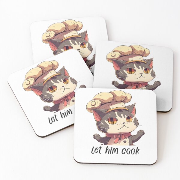 Item preview, Let Him Cook White And Grey Cat designed and sold by Necessaire.