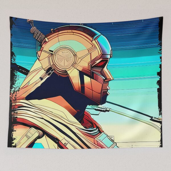 Item preview, Egyptian Scarab Beetle Cyberpunk Sticker Design: Futuristic Twist on Ancient Mythology designed and sold by Mytho Merch.