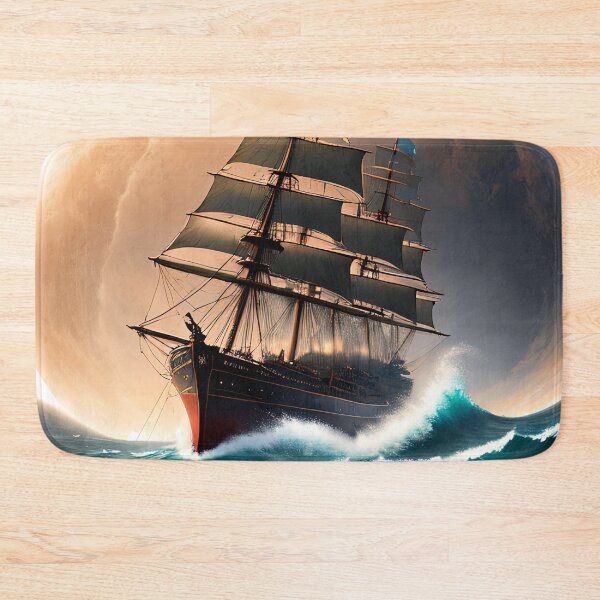 Item preview, Exploring the Universe: A Stunning Painting of a Ship Sailing Across a Galactic Ocean designed and sold by D3monic.