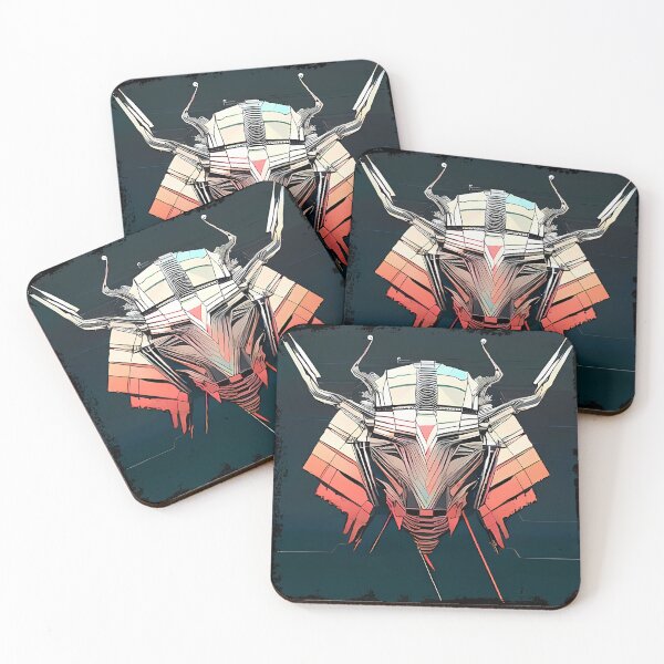 Item preview, Egyptian Scarab Beetle Cyberpunk Sticker Design: Futuristic Twist on Ancient Mythology designed and sold by Mytho Merch.