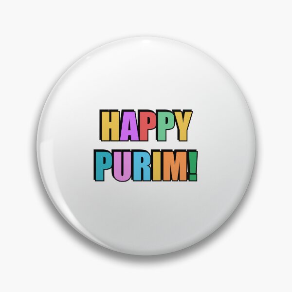 Item preview, HAPPY PURIM Jewish holiday colorful text designed and sold by Inspirationmotivation.