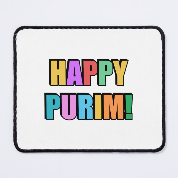 Item preview, HAPPY PURIM Jewish holiday colorful text designed and sold by Inspirationmotivation.