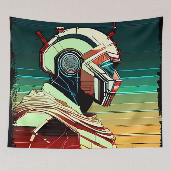 Item preview, Egyptian Scarab Beetle Cyberpunk Sticker Design: Futuristic Twist on Ancient Mythology designed and sold by Mytho Merch.