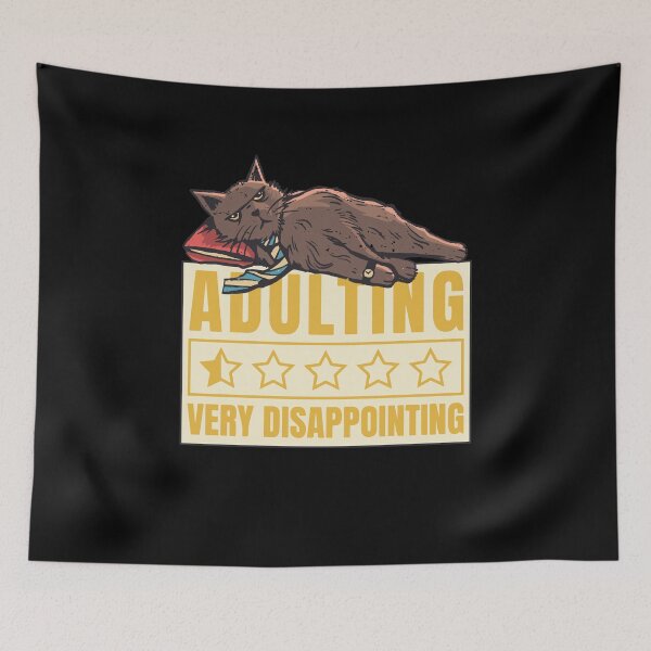 Item preview, Funny Adulting Boring Cat Cartoon designed and sold by MrEddie10.
