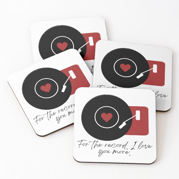 Item preview, For the Record, I Love You More, Anniversary, Birthday, Friend, Wife, Girlfriend, Fiance, Valentine's Day designed and sold by SunsetDetour.