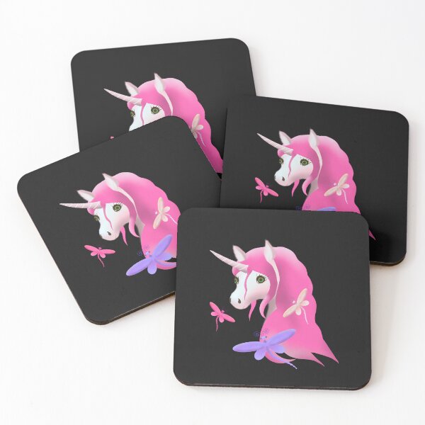 Item preview, Cute Pink Unicorn with Butterflies designed and sold by cuteunicornshop.