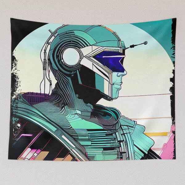 Item preview, Egyptian Scarab Beetle Cyberpunk Sticker Design: Futuristic Twist on Ancient Mythology designed and sold by Mytho Merch.