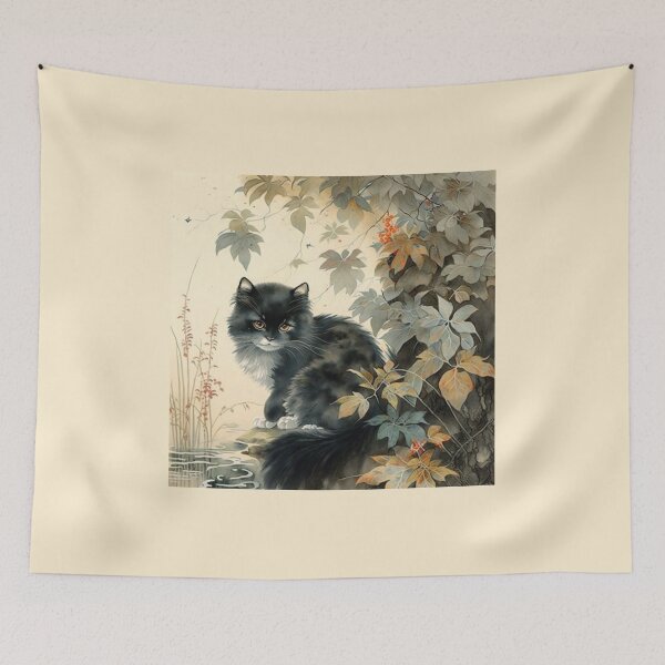 Item preview, Cat in nature (Chinese painting) designed and sold by shirley80935.