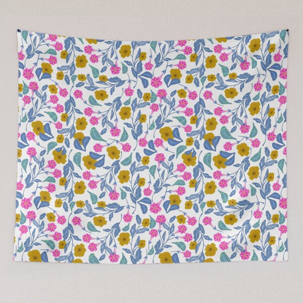 Artikelvorschau, Petunia Flower Mustard Yellow - White entworfen und verkauft von JaselviiStudio.