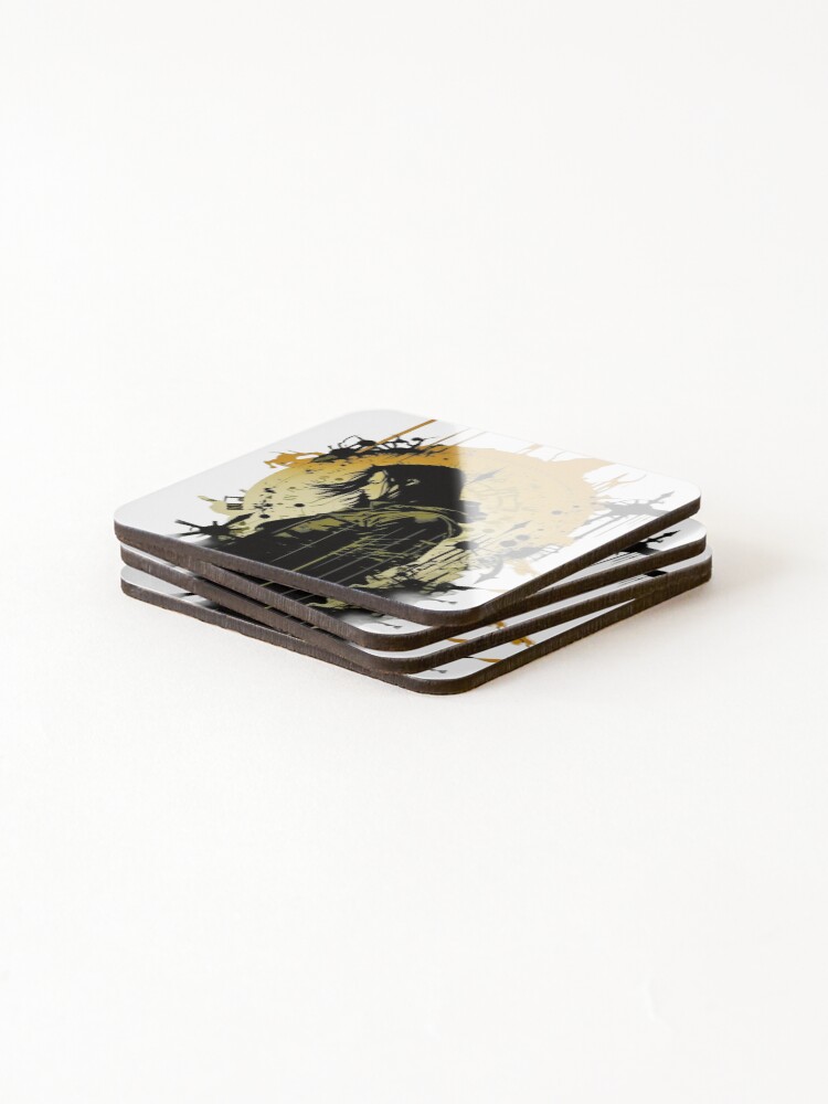 Thumbnail 4 of 5, Coasters (Set of 4), Samurai designed and sold by DesignBox-.
