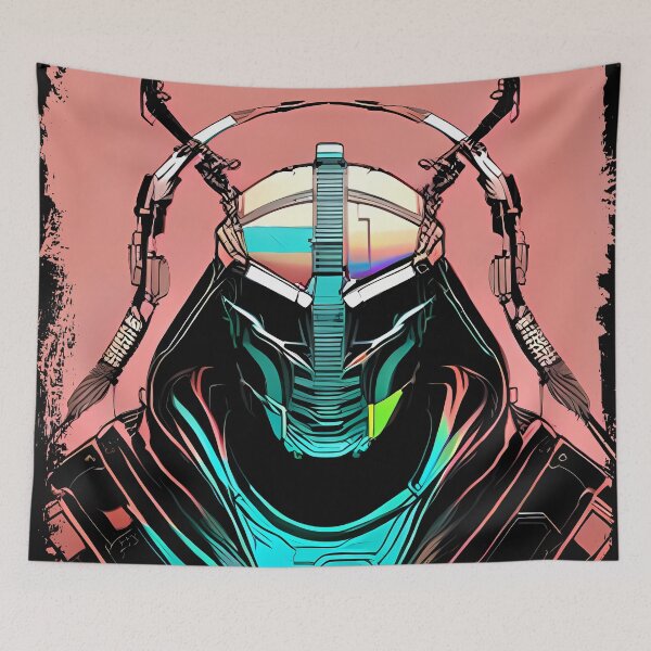 Item preview, Egyptian Scarab Beetle Cyberpunk Sticker Design: Futuristic Twist on Ancient Mythology designed and sold by Mytho Merch.