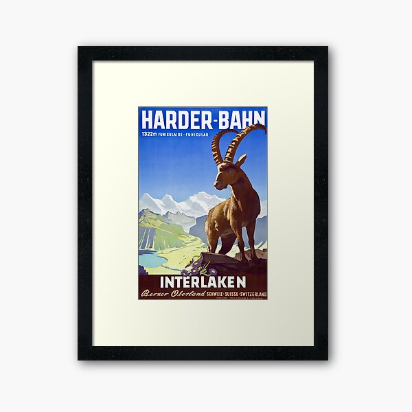 Item preview, Interlaken,Switzerland,Ski Travel Poster designed and sold by BokeeLee.