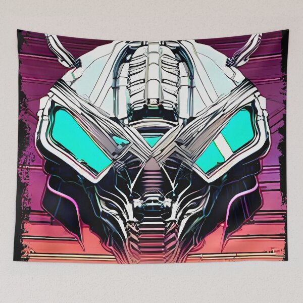 Item preview, Egyptian Scarab Beetle Cyberpunk Sticker Design: Futuristic Twist on Ancient Mythology designed and sold by Mytho Merch.