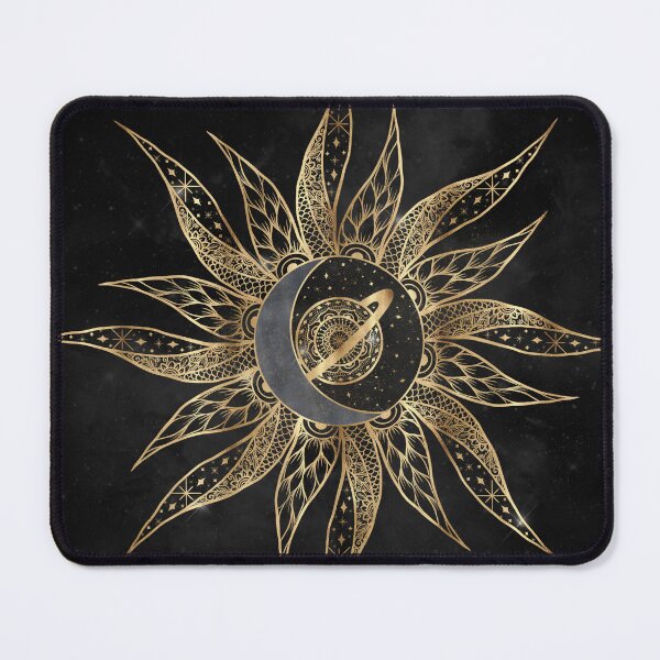 Item preview, Modern Gold Sun Moon Planet Universe Mandala designed and sold by NdesignTrend.