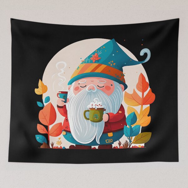 Item preview, Funny Coffee & Gnome Lovers Cute Retro Fall Gardener designed and sold by SecretDicer.