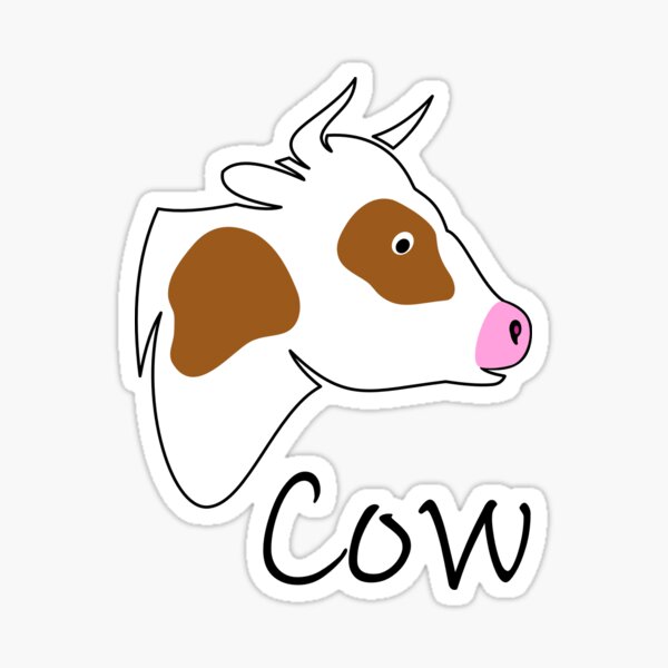 Cow Kuh Bauernhof Tier Design braun gefleckt Sticker