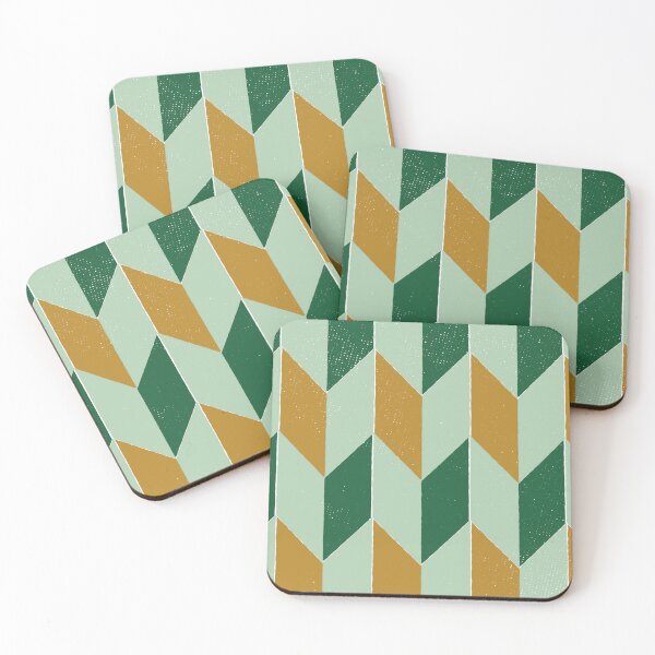 Item preview, Forest Green and Mustard Chevron designed and sold by MaresaIm.