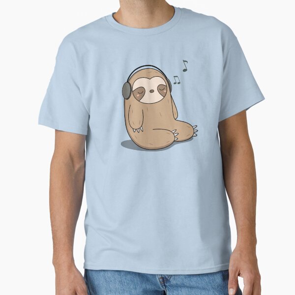 Item preview, Kawaii Cute Sloth Listening To Music designed and sold by wordsberry.