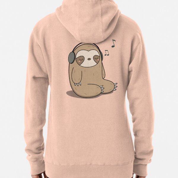 Item preview, Kawaii Cute Sloth Listening To Music designed and sold by wordsberry.