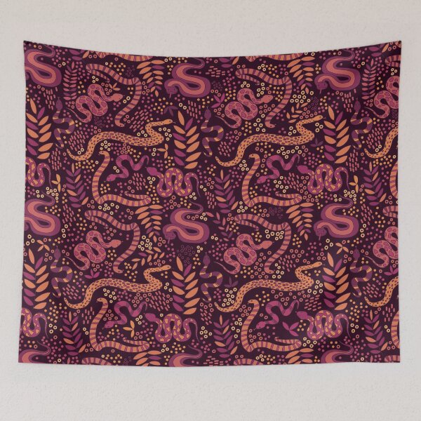 Item preview, Slithering Snakes - Burgundy & Orange designed and sold by monitdesign.