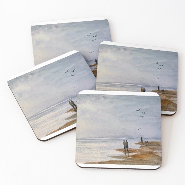 Artikelvorschau, Strandspaziergang im Winter entworfen und verkauft von watercolorsLiz.