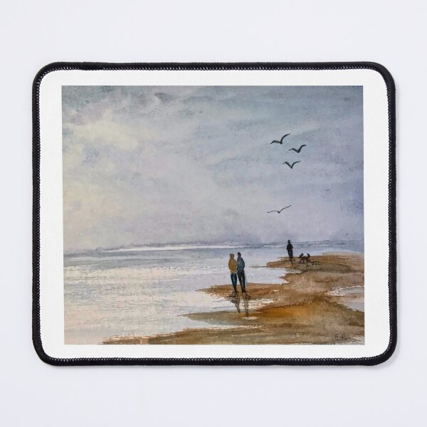 Item preview, Winter beach walk designed and sold by watercolorsLiz.