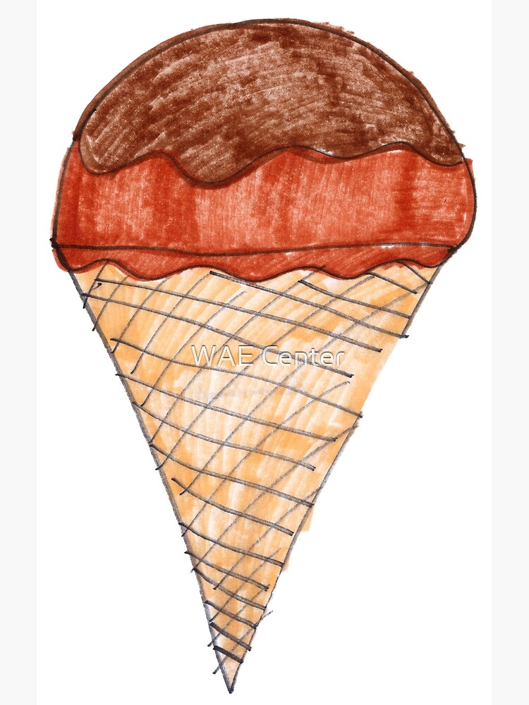 Double scoop ice cream cone with cherry and sprinkles, yum! Sticker for  Sale by StateOfDaisy